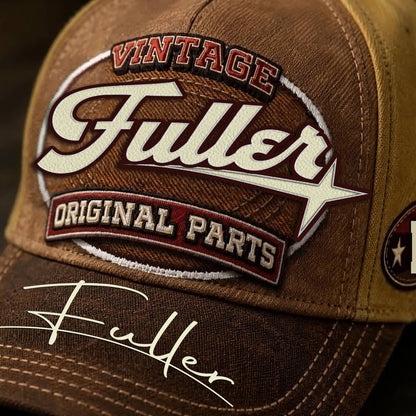 FULLER TC02 HH79  Personalized Name Baseball Cap, Vintage Retro Hat, Custom Gift for Him & Her