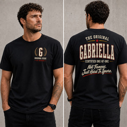 GABRIELLA W65-F6-168 – Personalized Original Issue Apparel “The Original NAME Certified One-of-One"