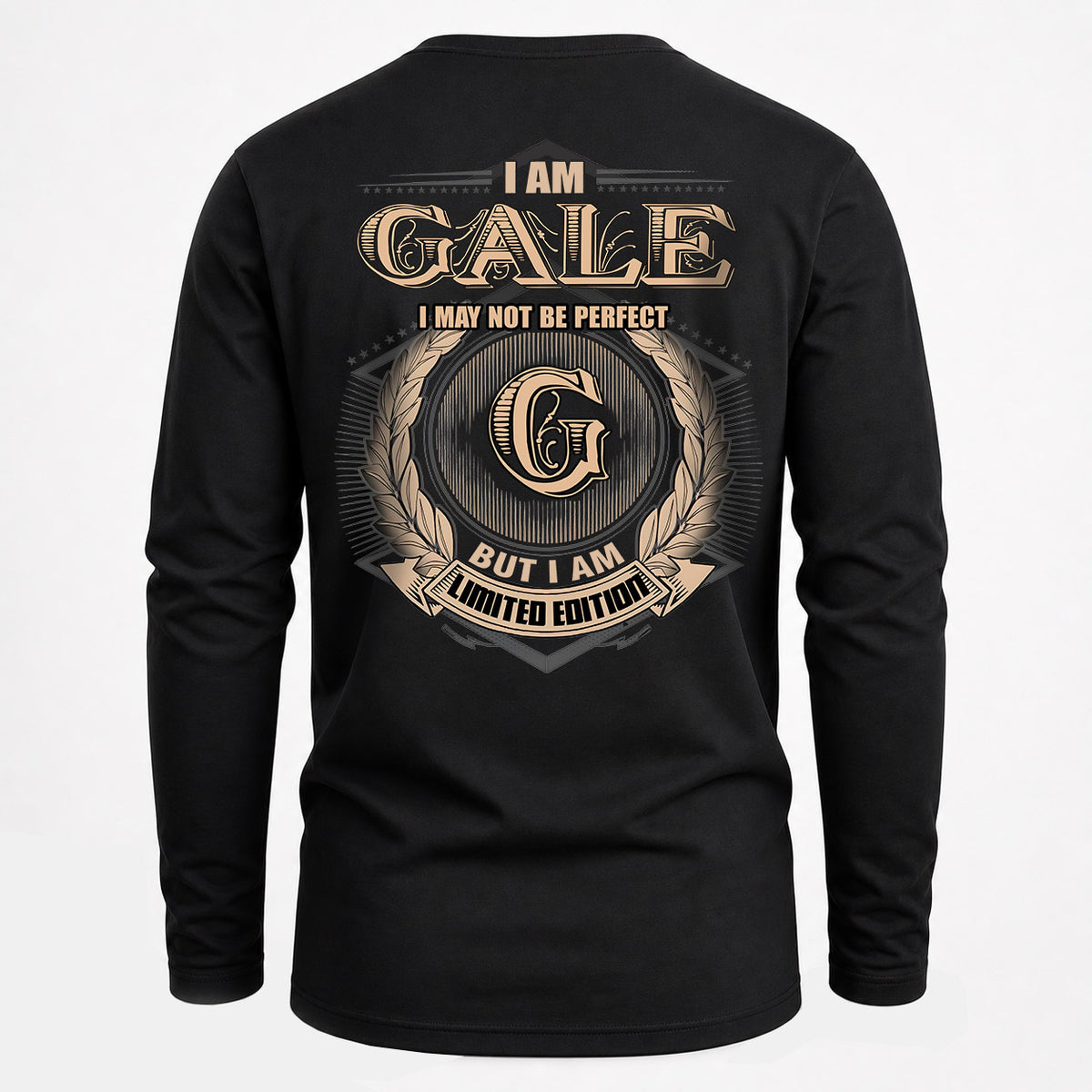 GALE 2K-101–Personalized Name Quote Apparel “I Am NAME May Not Be Perfect But I Am Limited Edition”