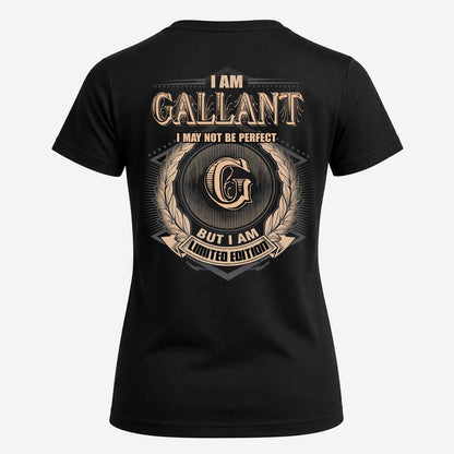 GALLANT 2K-101–Personalized Name Quote Apparel “I Am NAME May Not Be Perfect But I Am Limited Edition”