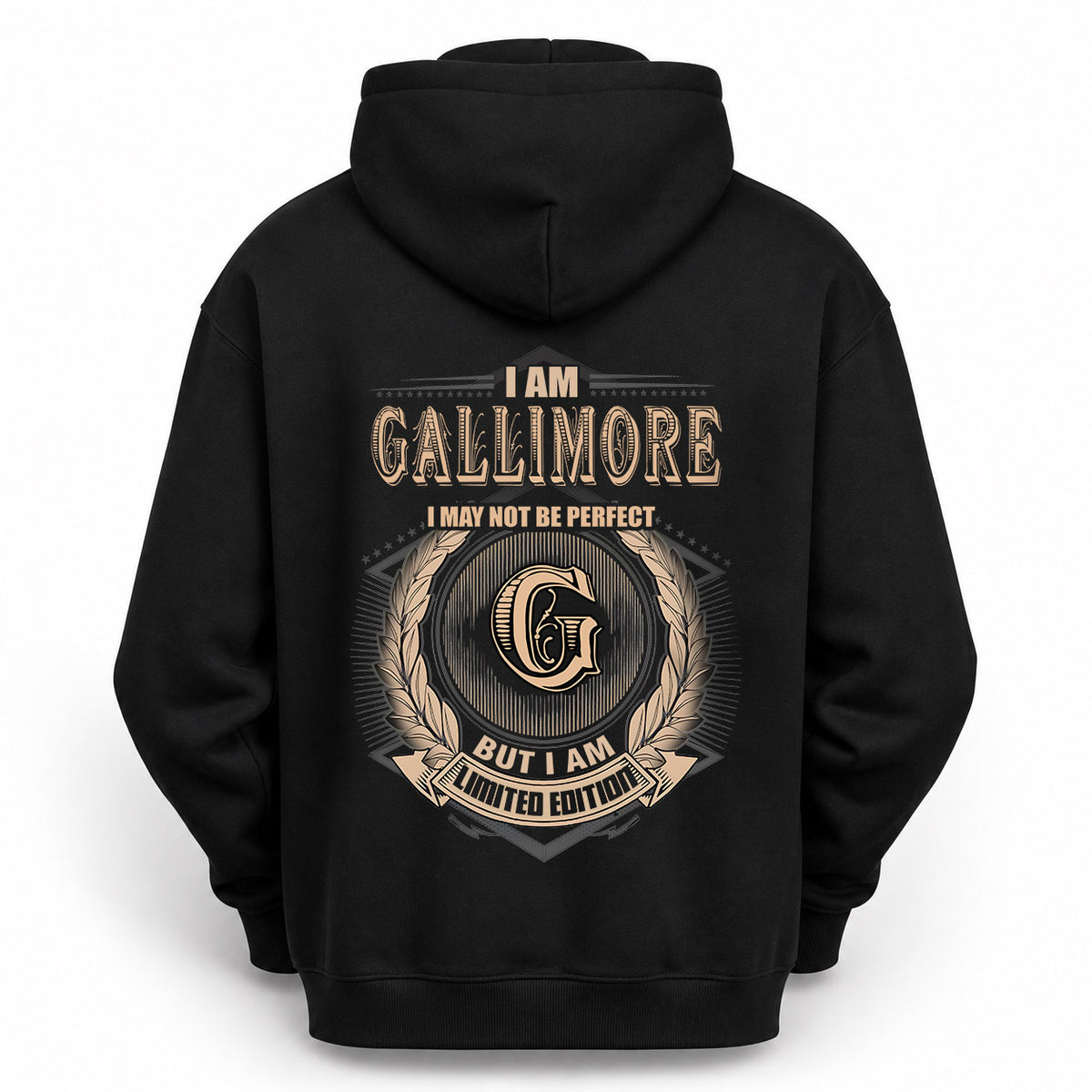 GALLIMORE 2K-101–Personalized Name Quote Apparel “I Am NAME May Not Be Perfect But I Am Limited Edition”