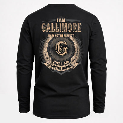 GALLIMORE 2K-101–Personalized Name Quote Apparel “I Am NAME May Not Be Perfect But I Am Limited Edition”