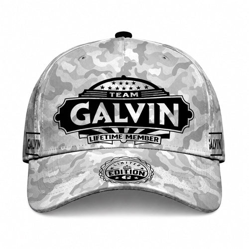 GALVIN TC01 HH79 Team Your Name Hat, Personalized Camo Baseball Cap, Custom Family Gift, Gift for Him Her