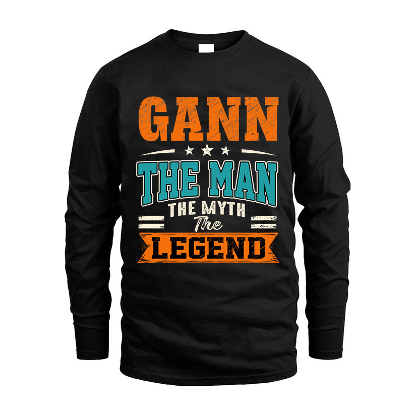 GANN HH F007 The Man The Myth The Legend Personalized Shirt – Gift for Men