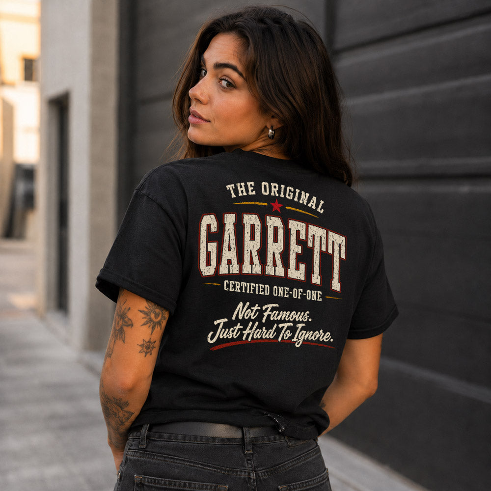 GARRETT W65-F6-168 – Personalized Original Issue Apparel “The Original NAME Certified One-of-One"