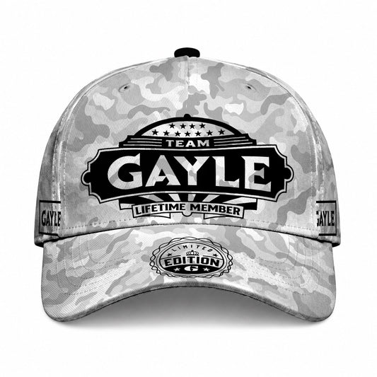 GAYLE TC01 HH79 Team Your Name Hat, Personalized Camo Baseball Cap, Custom Family Gift, Gift for Him Her