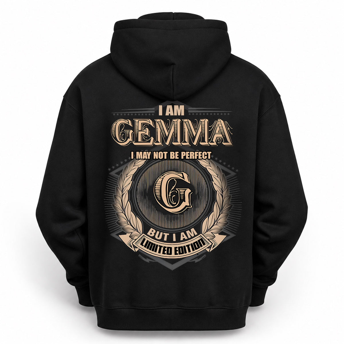 GEMMA 2K-101–Personalized Name Quote Apparel “I Am NAME May Not Be Perfect But I Am Limited Edition”