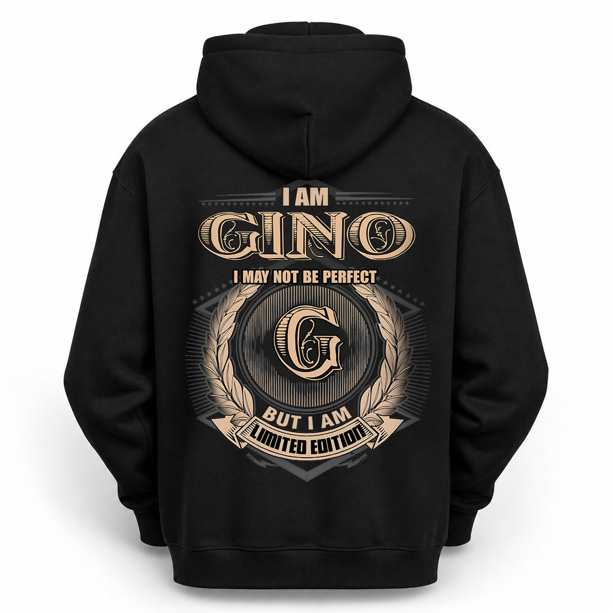 GINO 2K-101–Personalized Name Quote Apparel “I Am NAME May Not Be Perfect But I Am Limited Edition”