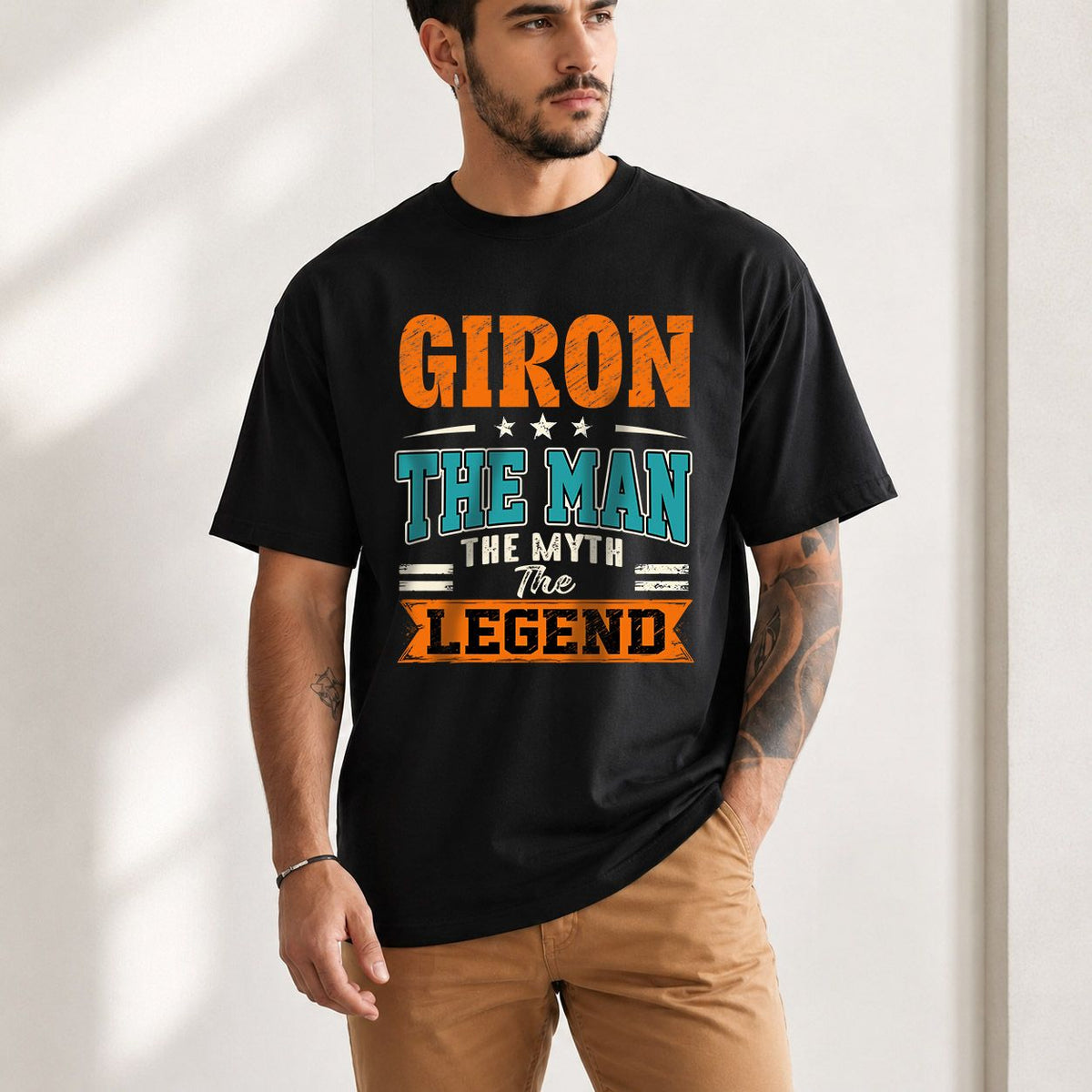 GIRON HH F007 The Man The Myth The Legend Personalized Shirt – Gift for Men