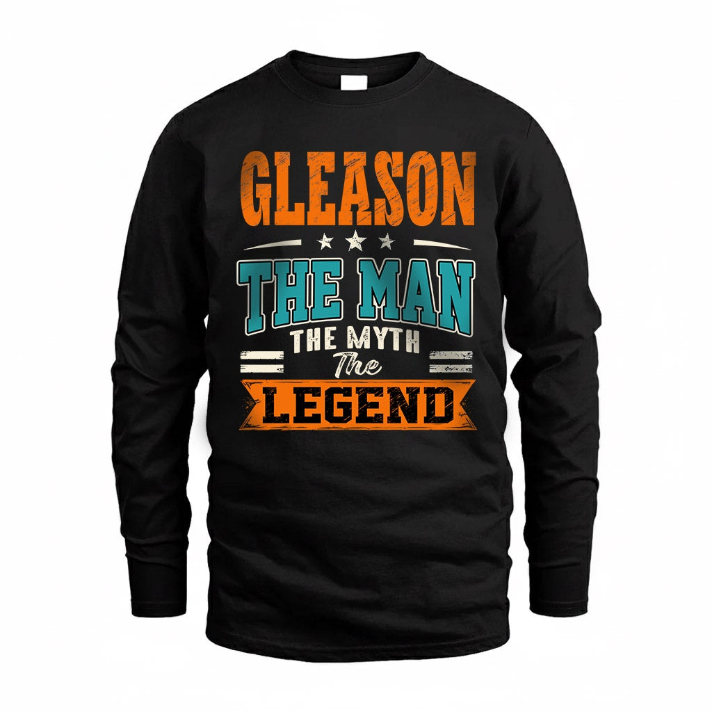 GLEASON HH F007 The Man The Myth The Legend Personalized Shirt – Gift for Men