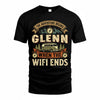 GLENN TT898-K6-229 – Personalized Funny Camping Quote Apparel “The Adventure Begins When The WiFi Ends”