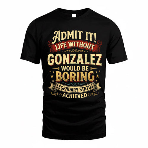 GRANT TP65-K5-268–Personalized Funny Quote Apparel “Life Without NAME Would Be Boring”