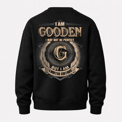 GOODEN 2K-101–Personalized Name Quote Apparel “I Am NAME May Not Be Perfect But I Am Limited Edition”