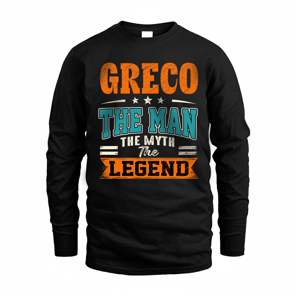 GRECO HH F007 The Man The Myth The Legend Personalized Shirt – Gift for Men