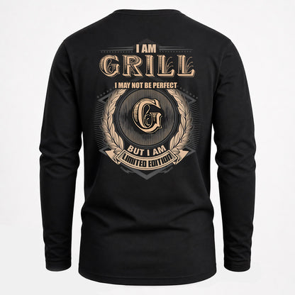 GRILL 2K-101–Personalized Name Quote Apparel “I Am NAME May Not Be Perfect But I Am Limited Edition”