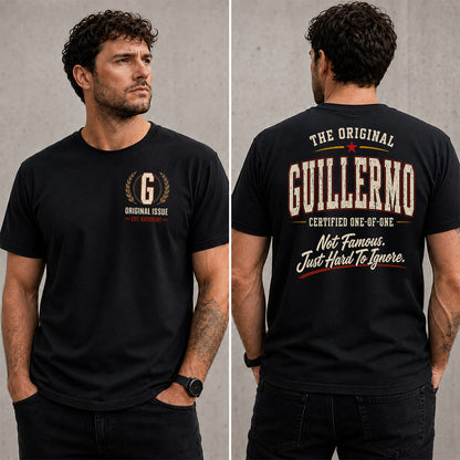 GUILLERMO W65-F6-168 – Personalized Original Issue Apparel “The Original NAME Certified One-of-One"