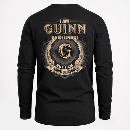 GUINN 2K-101–Personalized Name Quote Apparel “I Am NAME May Not Be Perfect But I Am Limited Edition”