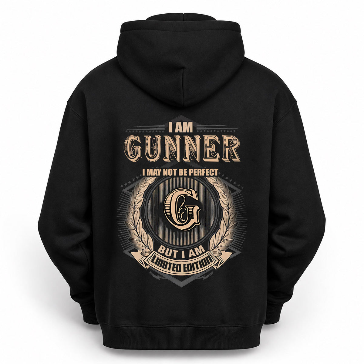 GUNNER 2K-101–Personalized Name Quote Apparel “I Am NAME May Not Be Perfect But I Am Limited Edition”