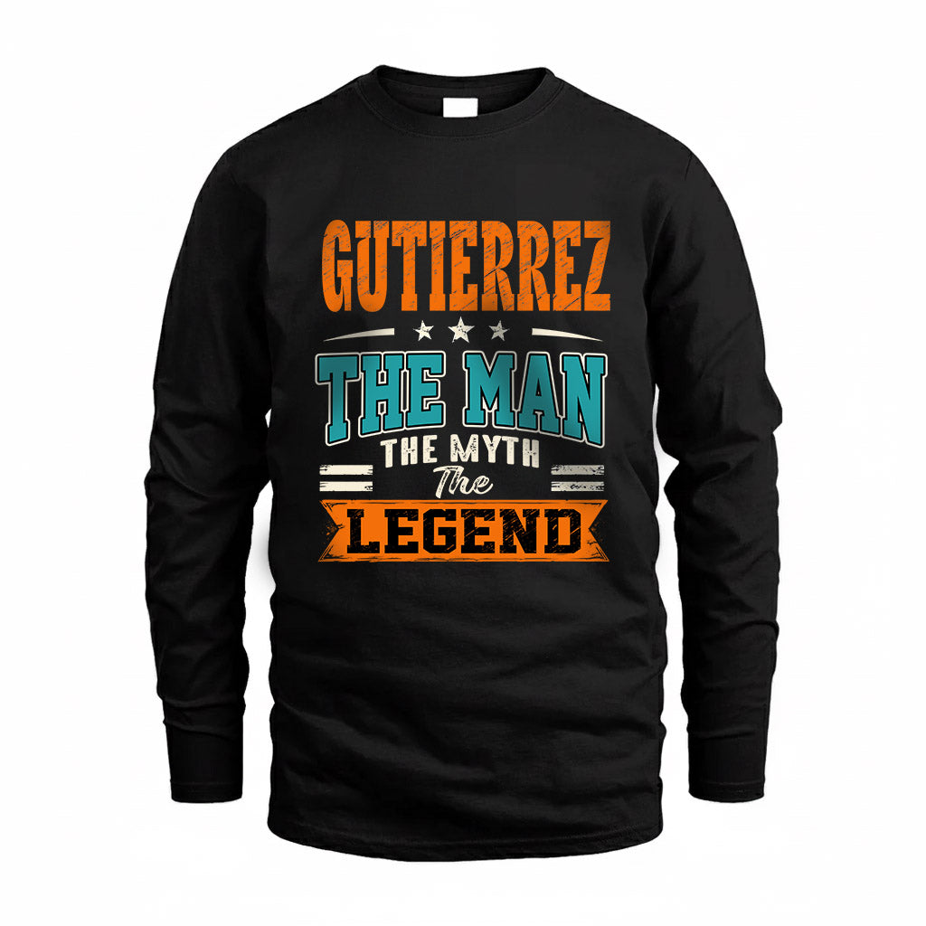 GUTIERREZ HH F007 The Man The Myth The Legend Personalized Shirt – Gift for Men