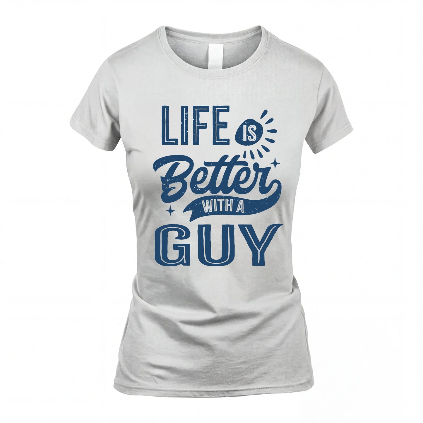 GUY HH88-K2–Personalized Name Quote T-Shirt Life Is Better With Unisex Gift