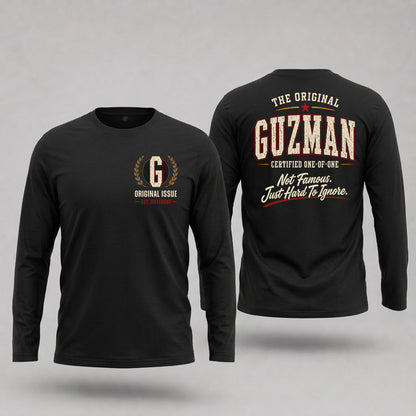 GUZMAN W65-F6-168 – Personalized Original Issue Apparel “The Original NAME Certified One-of-One"