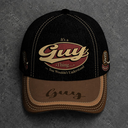 GUY  TC06 HH79 Personalized Distressed Baseball Cap, Custom Retro Trucker Hat, Statement Dad Cap