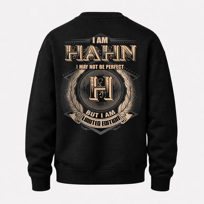 HAHN 2K-101–Personalized Name Quote Apparel “I Am NAME May Not Be Perfect But I Am Limited Edition”