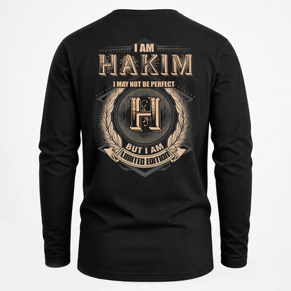 HAKIM 2K-101–Personalized Name Quote Apparel “I Am NAME May Not Be Perfect But I Am Limited Edition”