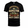 HAMILTON TT898-K6-229 – Personalized Funny Camping Quote Apparel “The Adventure Begins When The WiFi Ends”