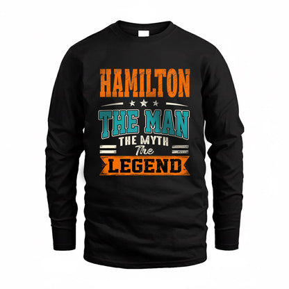 HAMILTON HH F007 The Man The Myth The Legend Personalized Shirt – Gift for Men