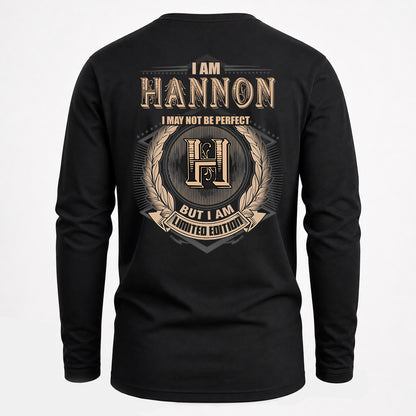 HANNON 2K-101–Personalized Name Quote Apparel “I Am NAME May Not Be Perfect But I Am Limited Edition”