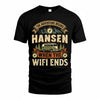 HANSEN TT898-K6-229 – Personalized Funny Camping Quote Apparel “The Adventure Begins When The WiFi Ends”