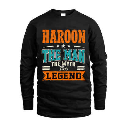 HAROON HH F007 The Man The Myth The Legend Personalized Shirt – Gift for Men