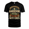 HARRISON TT898-K6-229 – Personalized Funny Camping Quote Apparel “The Adventure Begins When The WiFi Ends”