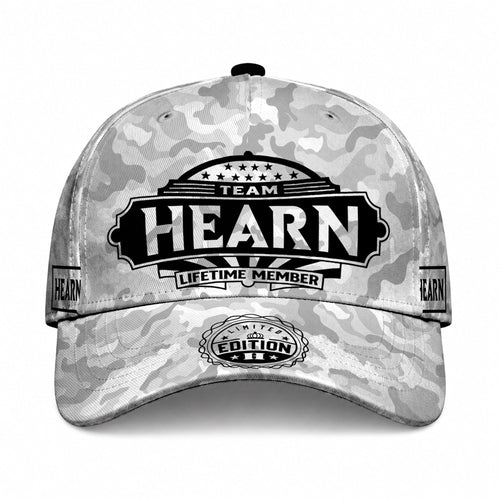 HEARN TC01 HH79 Team Your Name Hat, Personalized Camo Baseball Cap, Custom Family Gift, Gift for Him Her