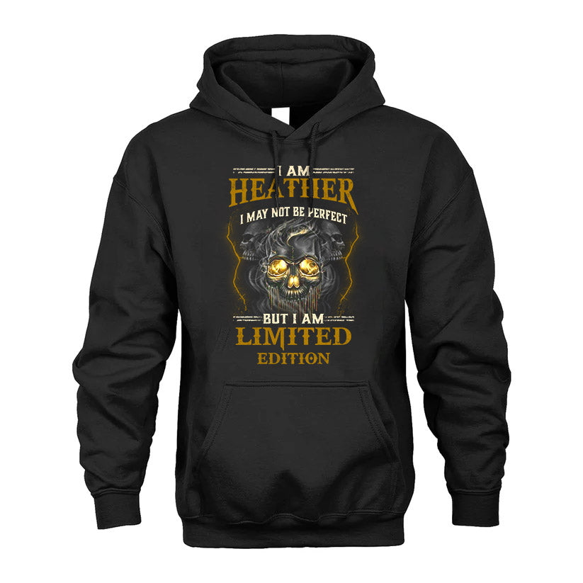 I Am Heather, I May Not Be Perfect, But I Am Limited Edition – Personalized Skull T-Shirt
