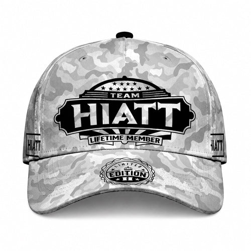 HIATT TC01 HH79 Team Your Name Hat, Personalized Camo Baseball Cap, Custom Family Gift, Gift for Him Her