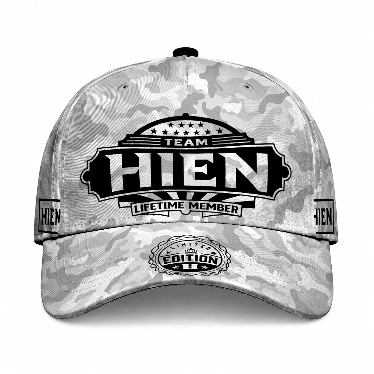HIEN TC01 HH79 Team Your Name Hat, Personalized Camo Baseball Cap, Custom Family Gift, Gift for Him Her
