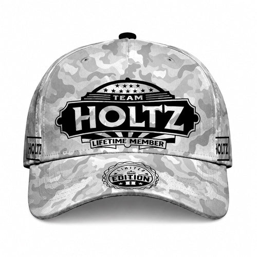 HOLTZ TC01 HH79 Team Your Name Hat, Personalized Camo Baseball Cap, Custom Family Gift, Gift for Him Her