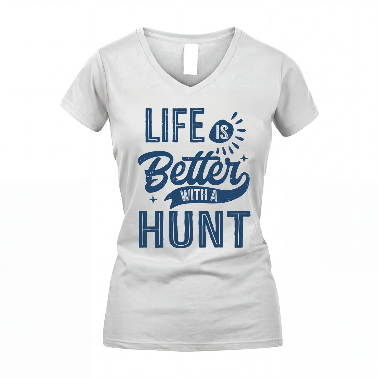 HUNT HH88-K2–Personalized Name Quote T-Shirt Life Is Better With Unisex Gift