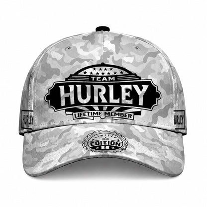HURLEY TC01 HH79 Team Your Name Hat, Personalized Camo Baseball Cap, Custom Family Gift, Gift for Him Her