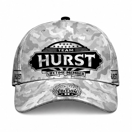 HURST TC01 HH79 Team Your Name Hat, Personalized Camo Baseball Cap, Custom Family Gift, Gift for Him Her
