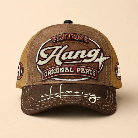 HANG TC02 HH79  Personalized Name Baseball Cap, Vintage Retro Hat, Custom Gift for Him & Her