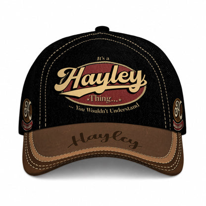 HAYLEY  TC06 HH79 Personalized Distressed Baseball Cap, Custom Retro Trucker Hat, Statement Dad Cap