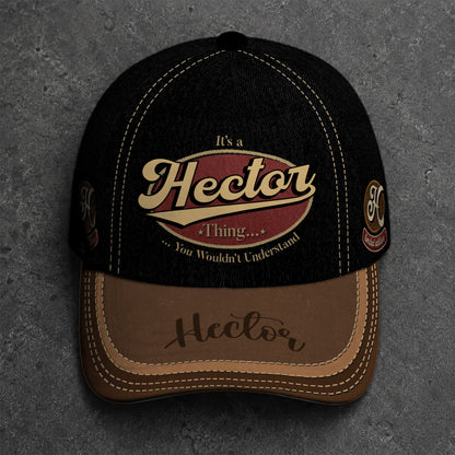 HECTOR  TC06 HH79 Personalized Distressed Baseball Cap, Custom Retro Trucker Hat, Statement Dad Cap