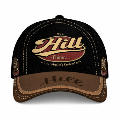 HILL  TC06 HH79 Personalized Distressed Baseball Cap, Custom Retro Trucker Hat, Statement Dad Cap