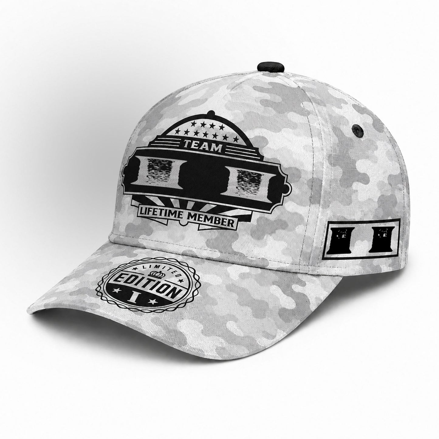 II TC01 HH79 Team Your Name Hat, Personalized Camo Baseball Cap, Custom Family Gift, Gift for Him Her