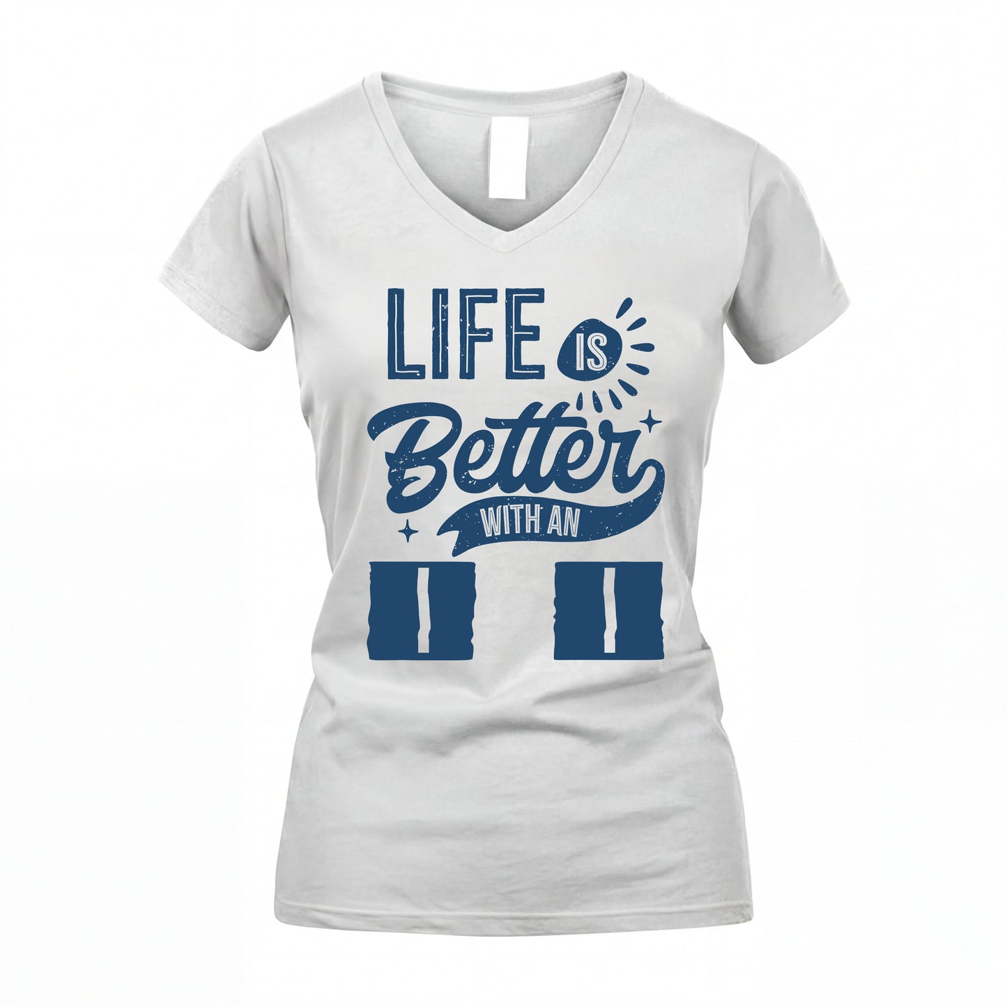 II HH88-K2–Personalized Name Quote T-Shirt Life Is Better With Unisex Gift