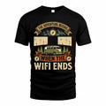II TT898-K6-229 – Personalized Funny Camping Quote Apparel “The Adventure Begins When The WiFi Ends”