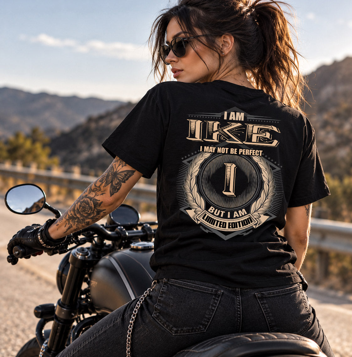 IKE 2K-101–Personalized Name Quote Apparel “I Am NAME May Not Be Perfect But I Am Limited Edition”